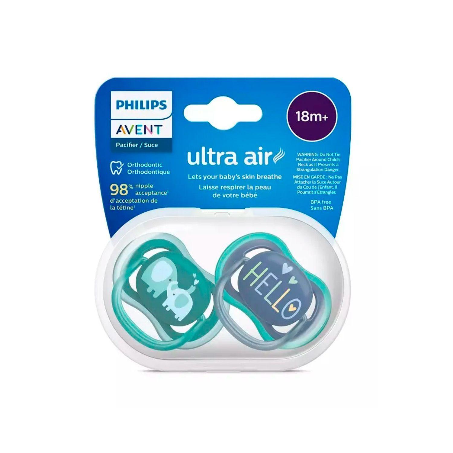 Chupete Avent Ultra Air +18M niño SCF349/18 2UN-2