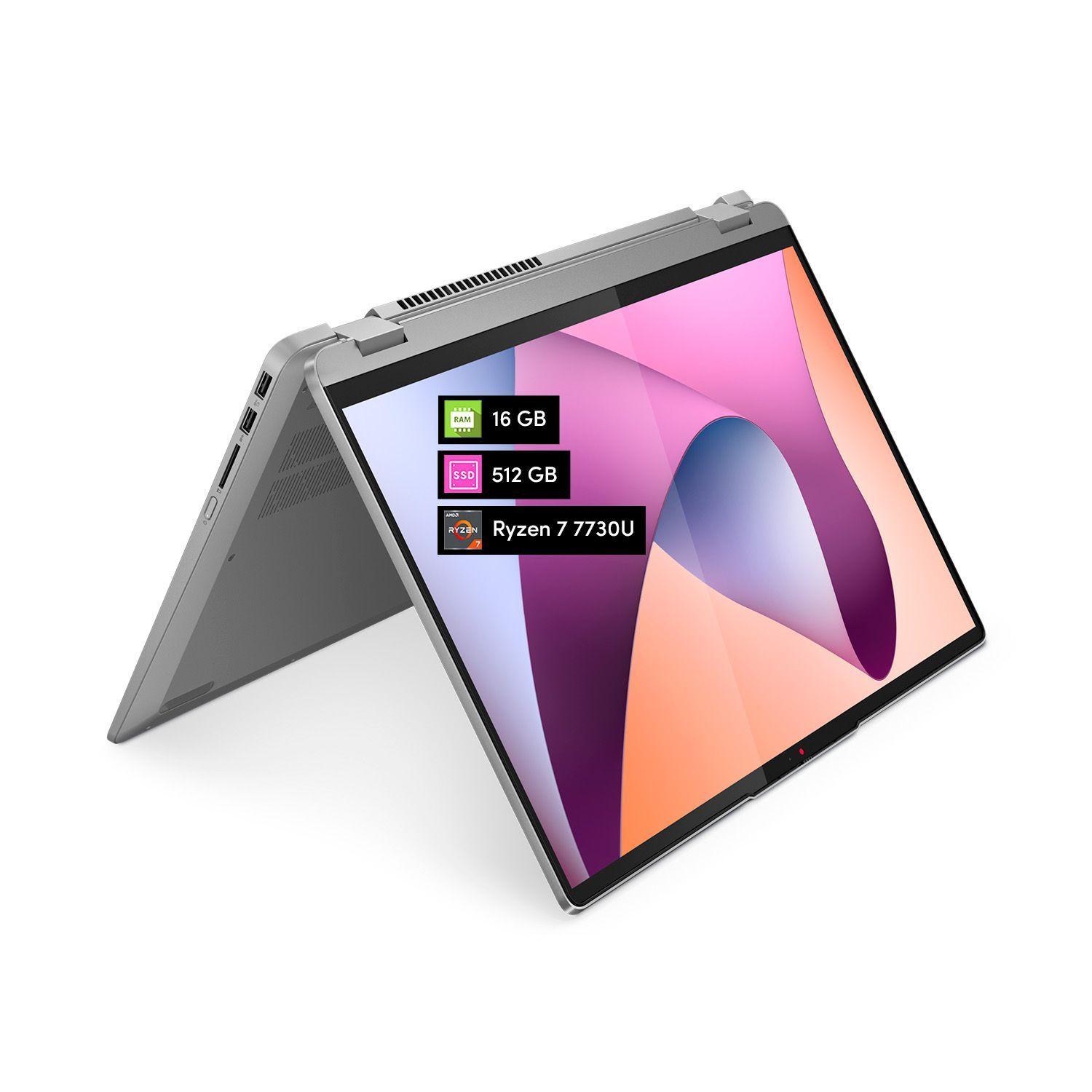 Notebook 2 en 1 Lenovo Flex 5 Ryzen 7 16GB 512GB SSD 16' Táctil W11-0
