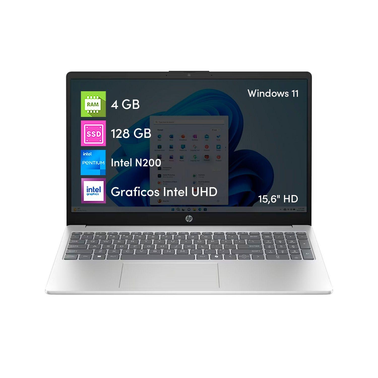 Notebook HP Intel 4GB 128GB SSD 15.6 Win11 Reacondicionado