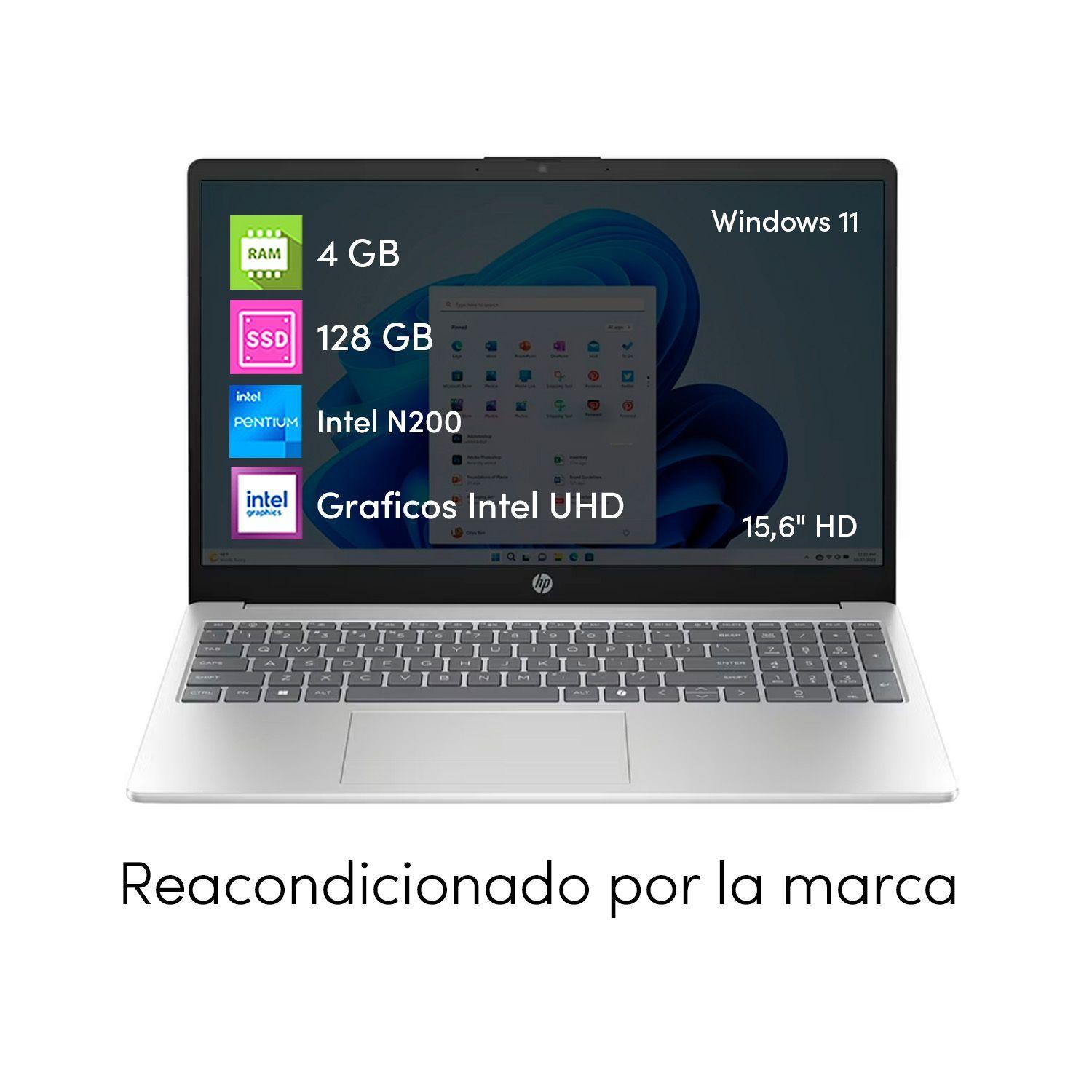 Notebook HP Intel 4GB 128GB SSD 15.6 Win11 Reacondicionado-1