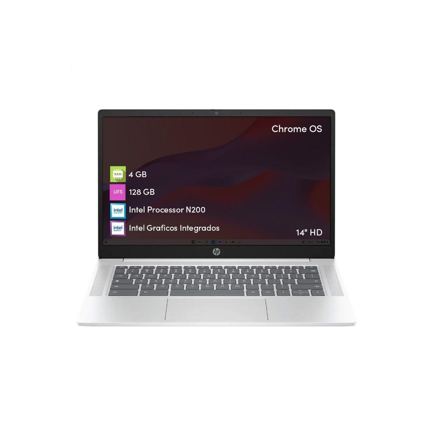 Notebook Chromebook HP Intel N200 4GB 128GB 14 HD Chrome OS-0