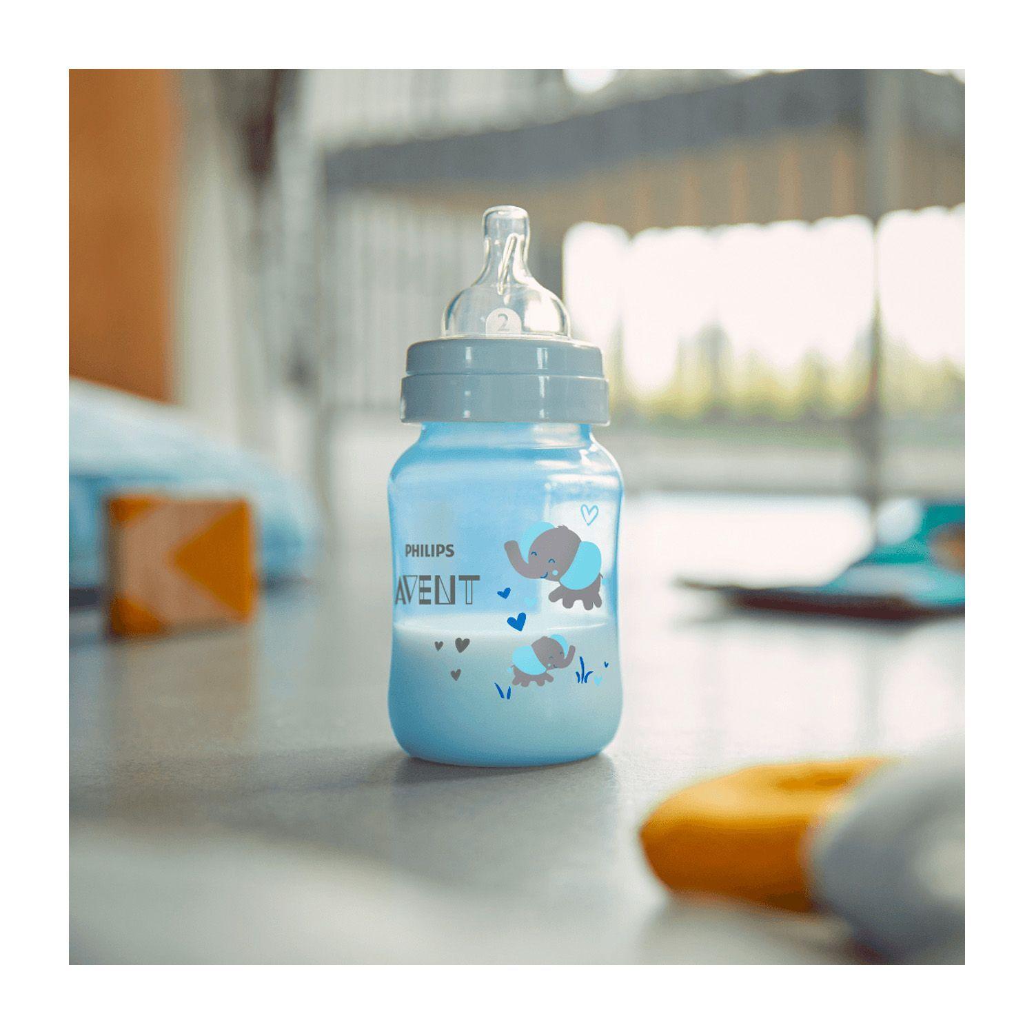 Mamadera Anticolic Avent +3Ml Celeste Elefante 260ml SCY121/06-1