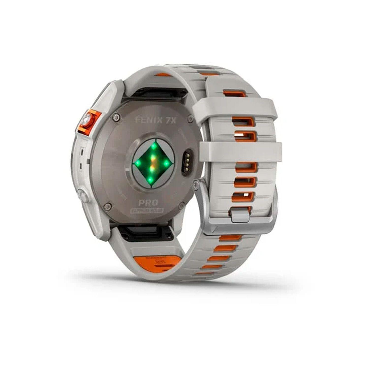 Reloj Garmin Fenix 7X Pro Sapph Sol Tit Gray Orange 51mm-2