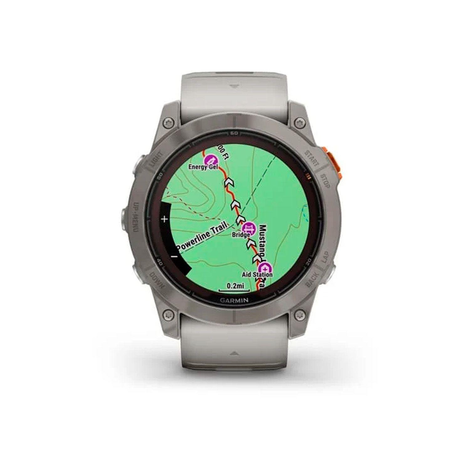 Reloj Garmin Fenix 7X Pro Sapph Sol Tit Gray Orange 51mm-3