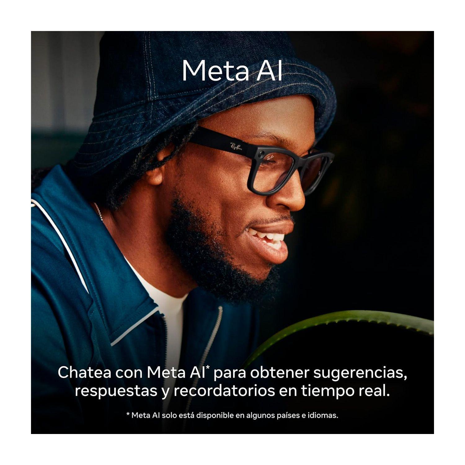 Lentes Inteligentes Ray Ban Meta Wayfarer Gen 1 Matte Black Clear to Graphite Green Transitions-2