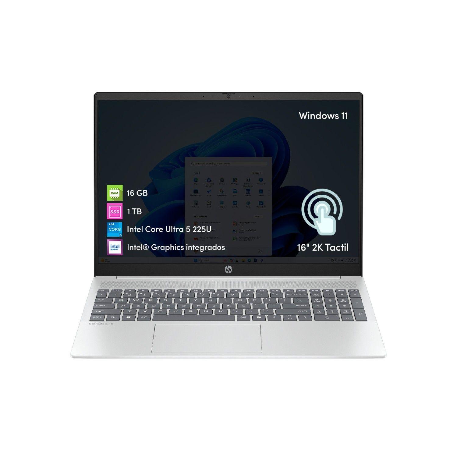 Notebook HP Omnibook Core Ultra 5 16GB 1TB SSD 16' 2K Táctil W11-0
