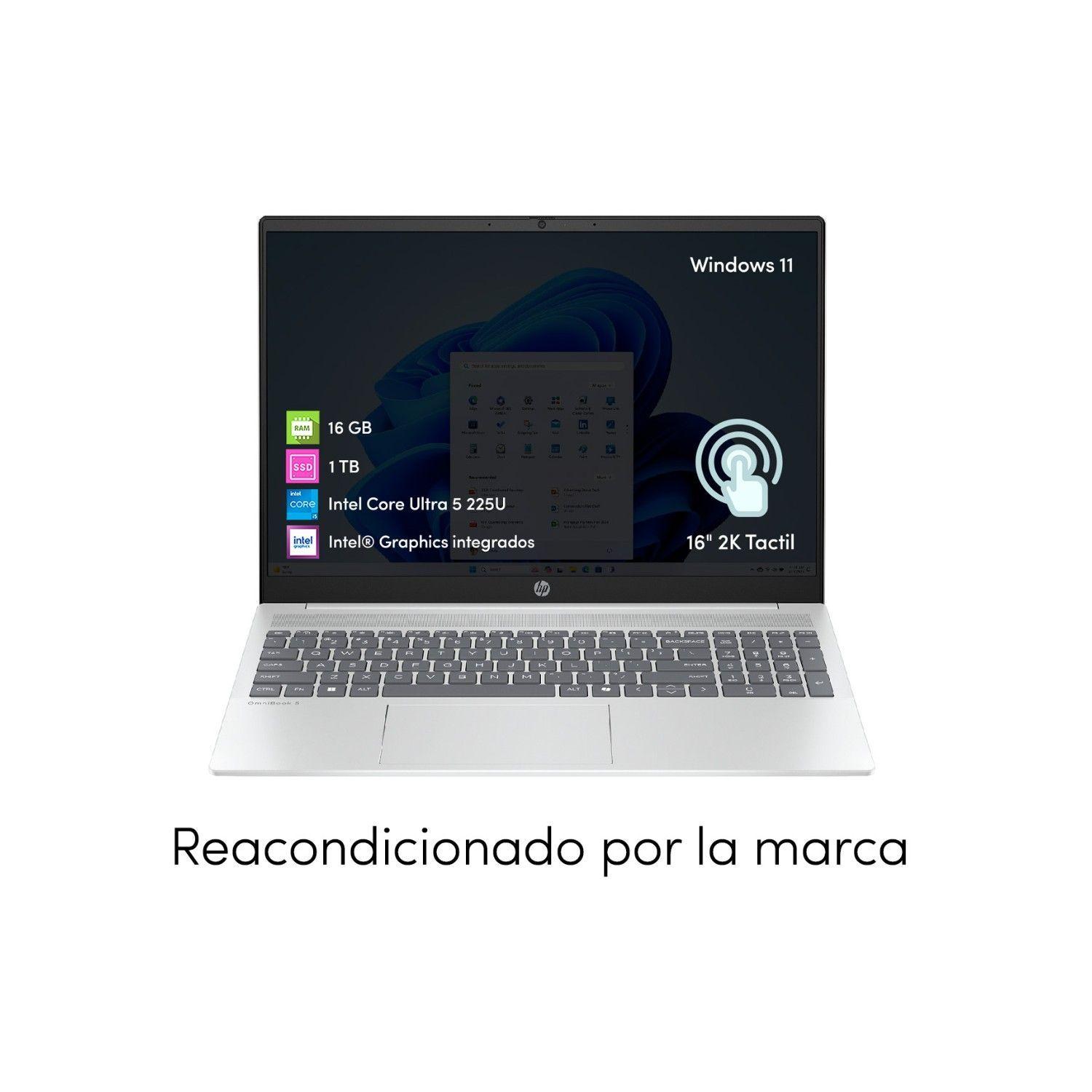 Notebook HP Omnibook Core Ultra 5 16GB 1TB SSD 16' 2K Táctil W11-4