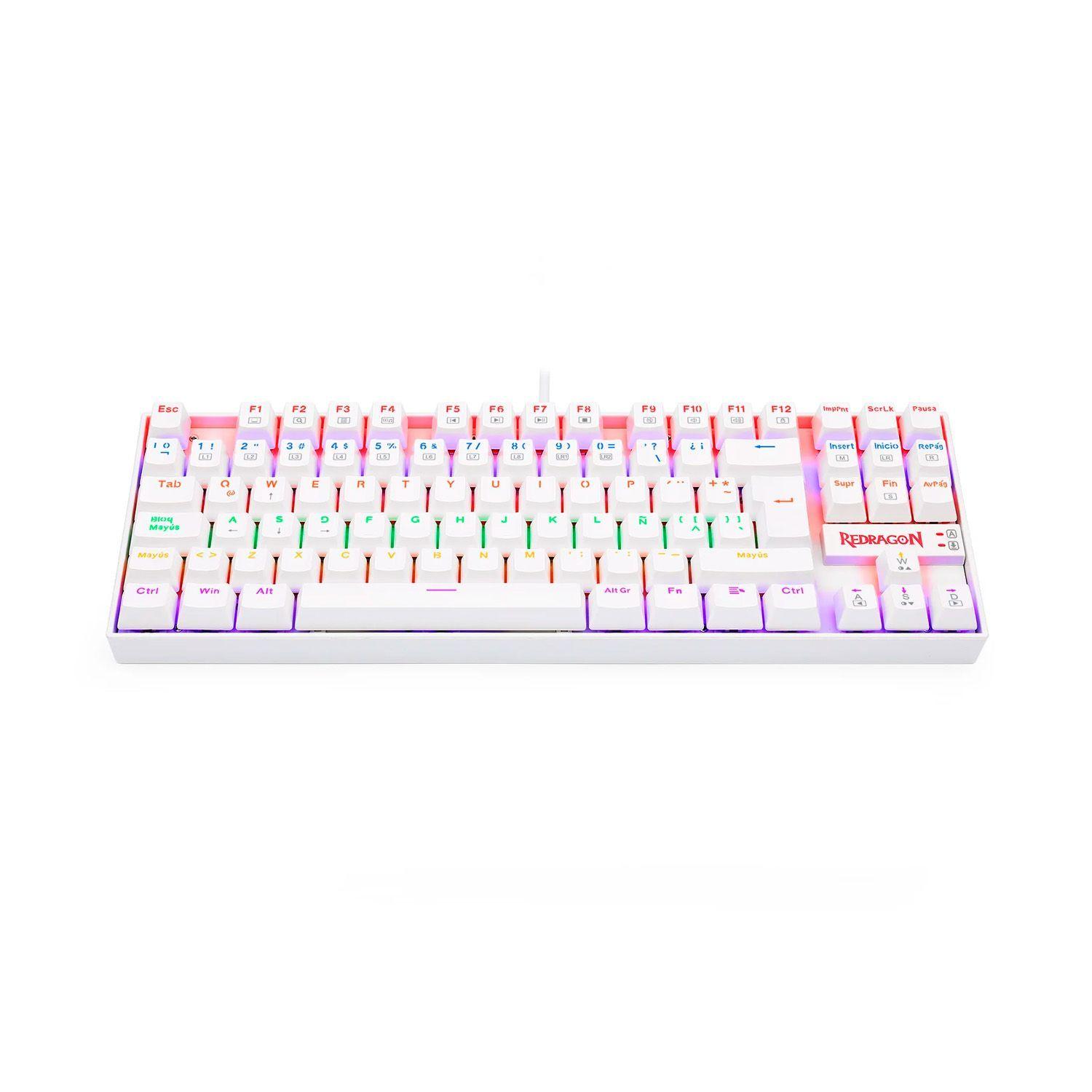 Teclado Gamer Redragon Kumara 2 K552R-SP Rainbow Blanco Español-2