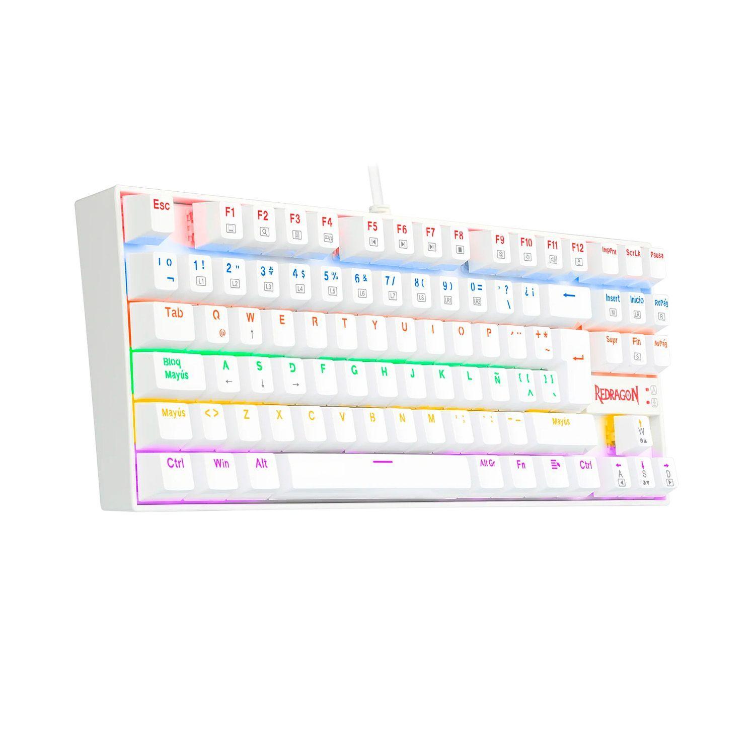 Teclado Gamer Redragon Kumara 2 K552R-SP Rainbow Blanco Español-3