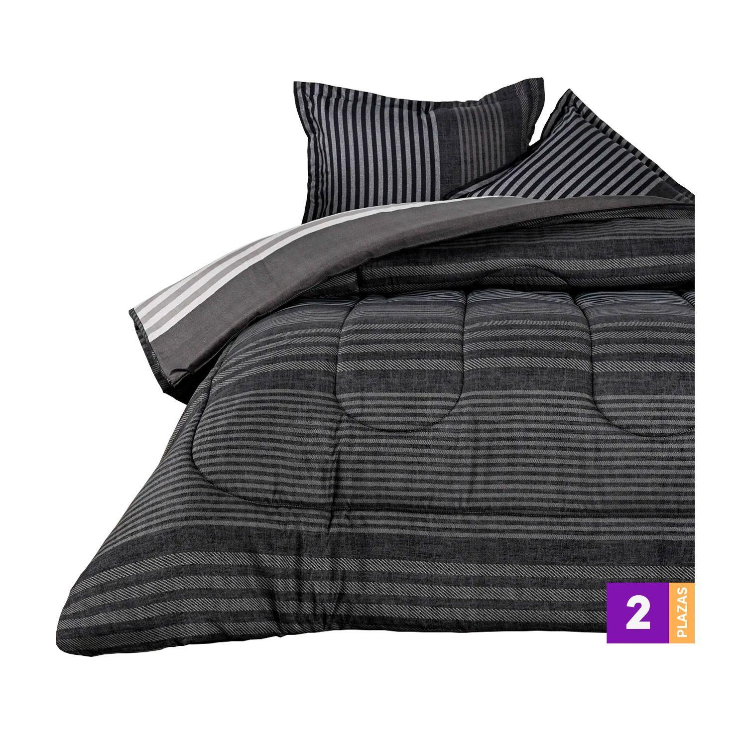 Plumón 2 Plazas Cannon + Jgo. Sábanas 200 Hilos Diagonals-0
