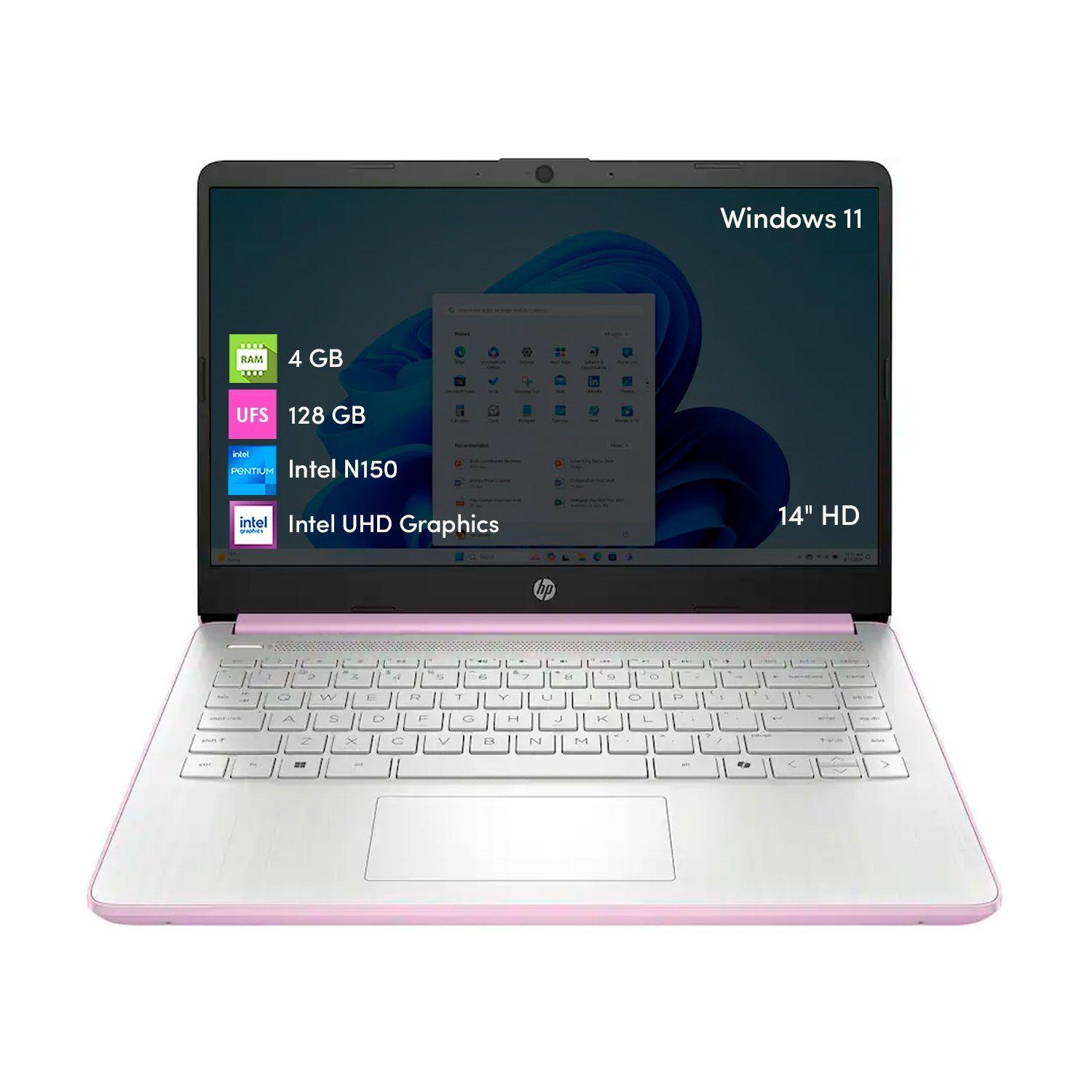 Notebook HP N150 4GB 128GB UFS 14"HD W11 Lavanda Miel-0