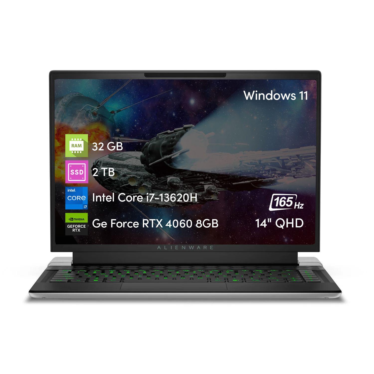 Notebook Alienware X14 R2 i7 13va 32GB 2TB RTX4060 8GB 14QHD-0
