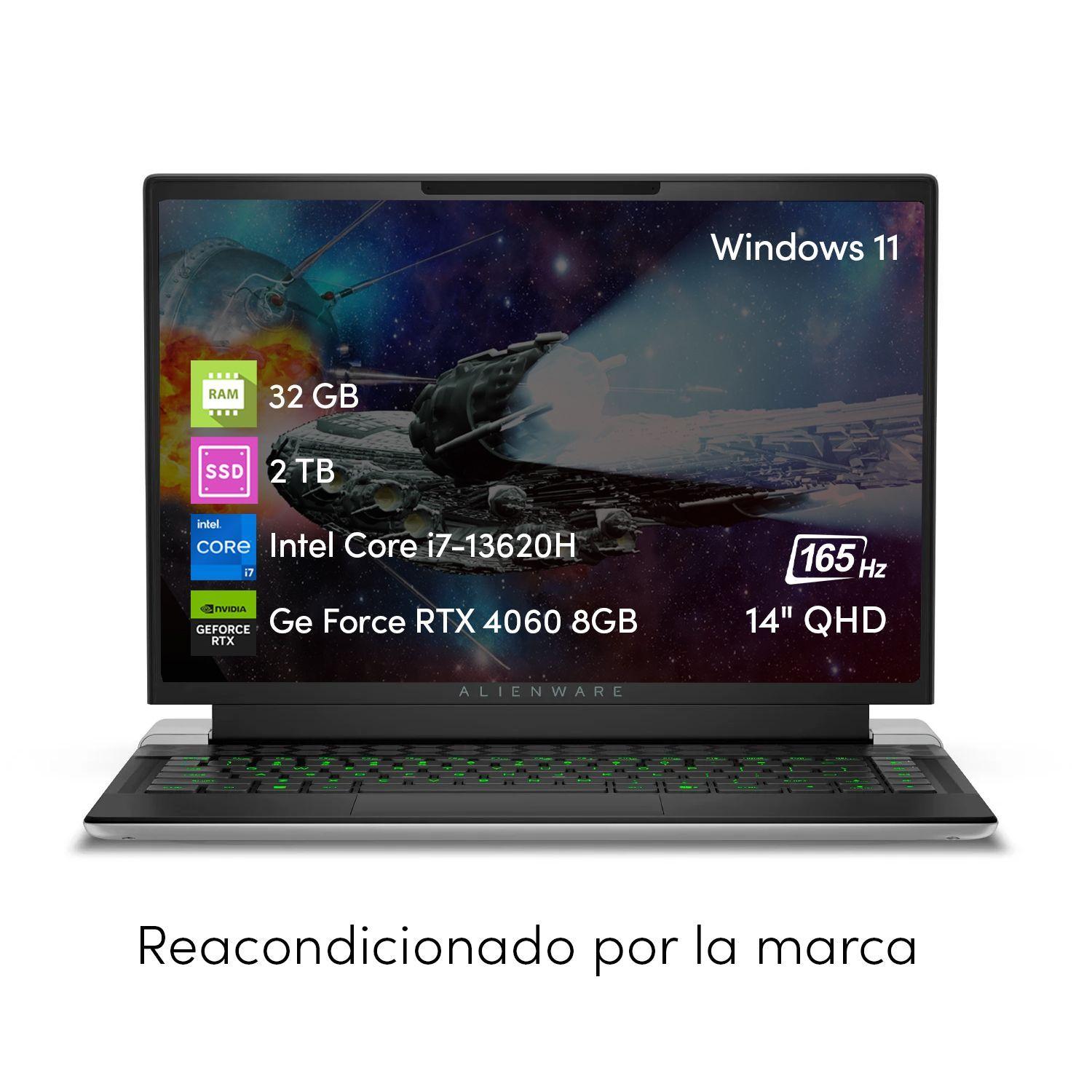 Notebook Alienware X14 R2 i7 13va 32GB 2TB RTX4060 8GB 14QHD-1