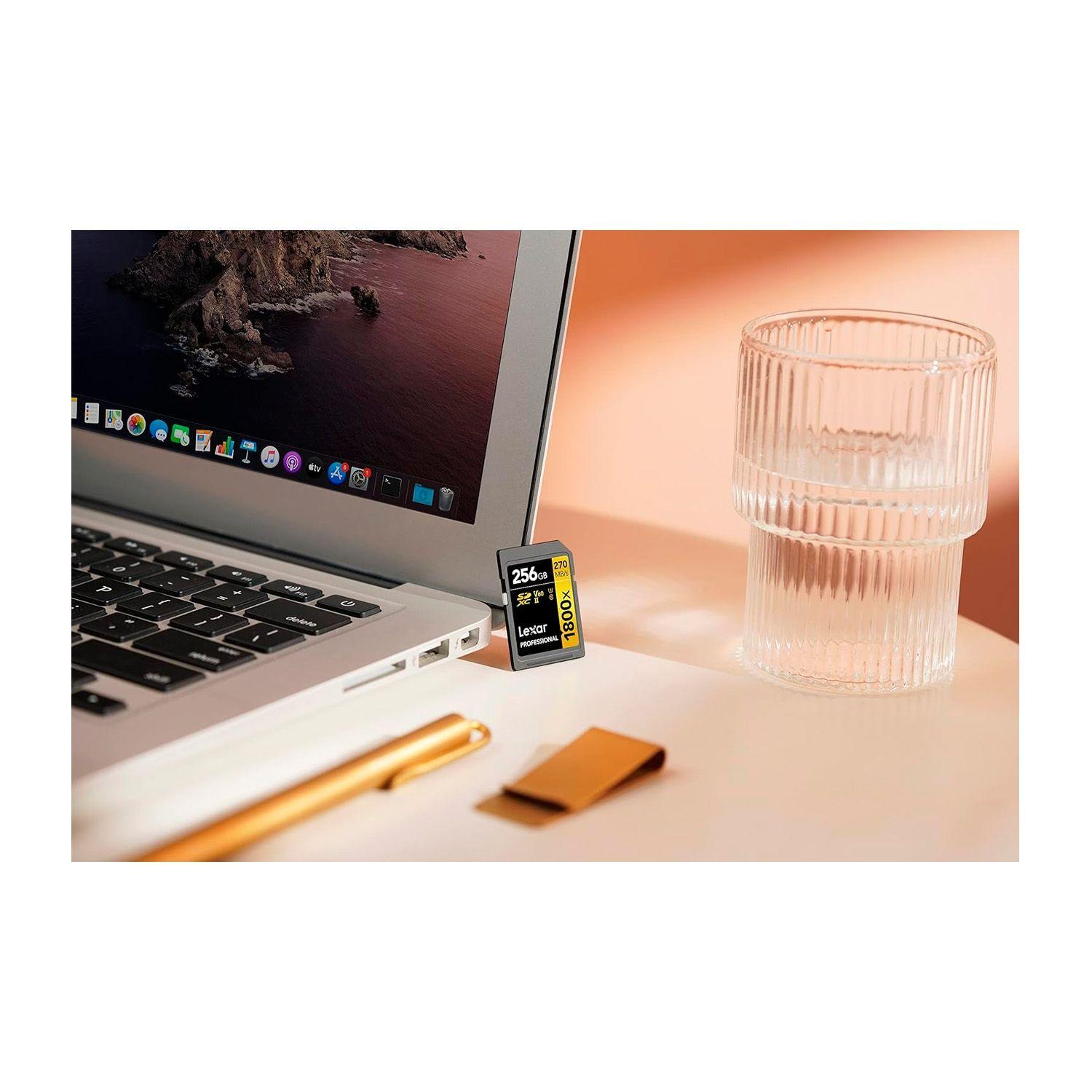 Tarjeta de Memoria Lexar 256GB 1800x SDXC UHS-II 280/250MBS V60 4K Gold-2