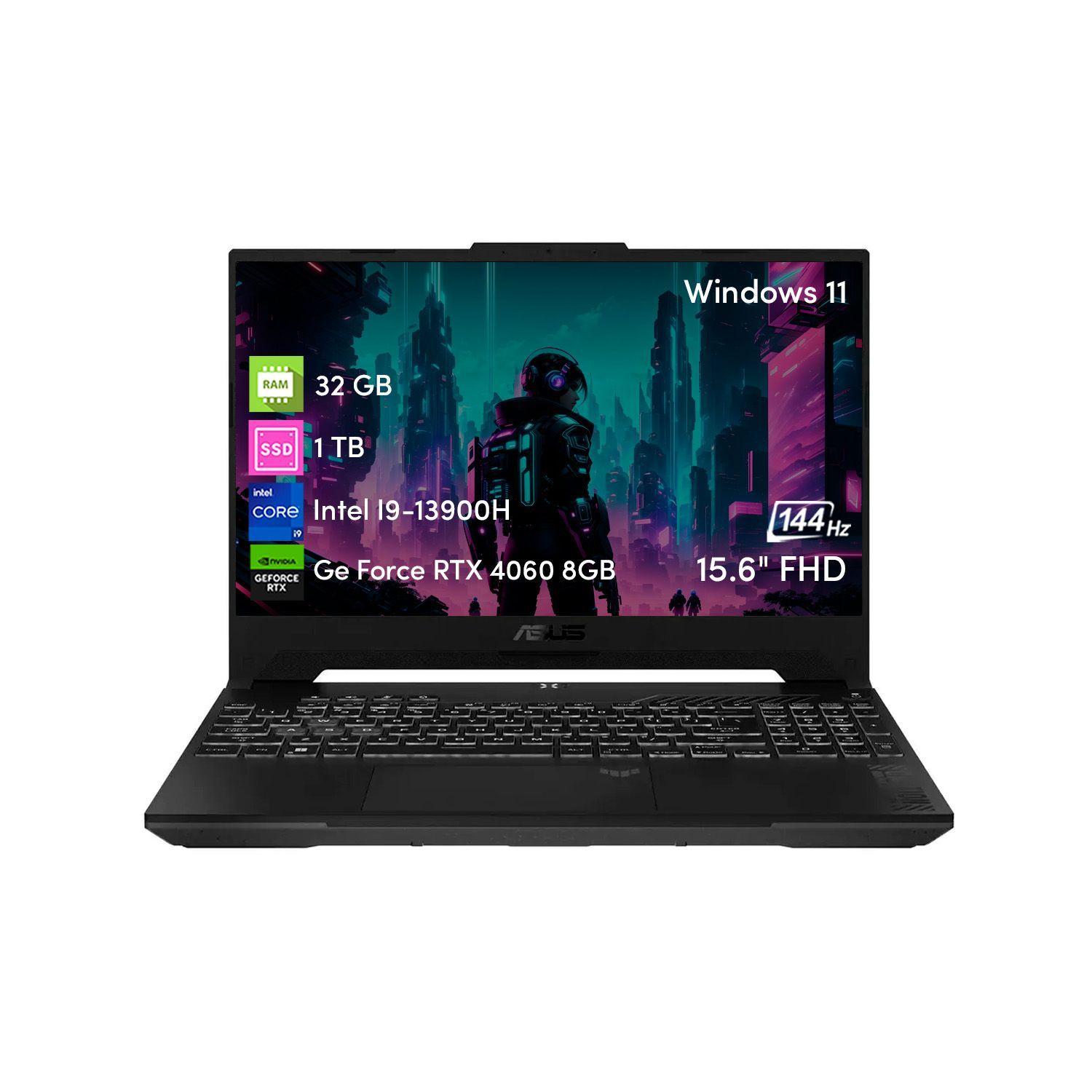 Notebook Asus Tuf F15 i9 13va 32GB 1TB SSD RTX4060 8GB W11-0