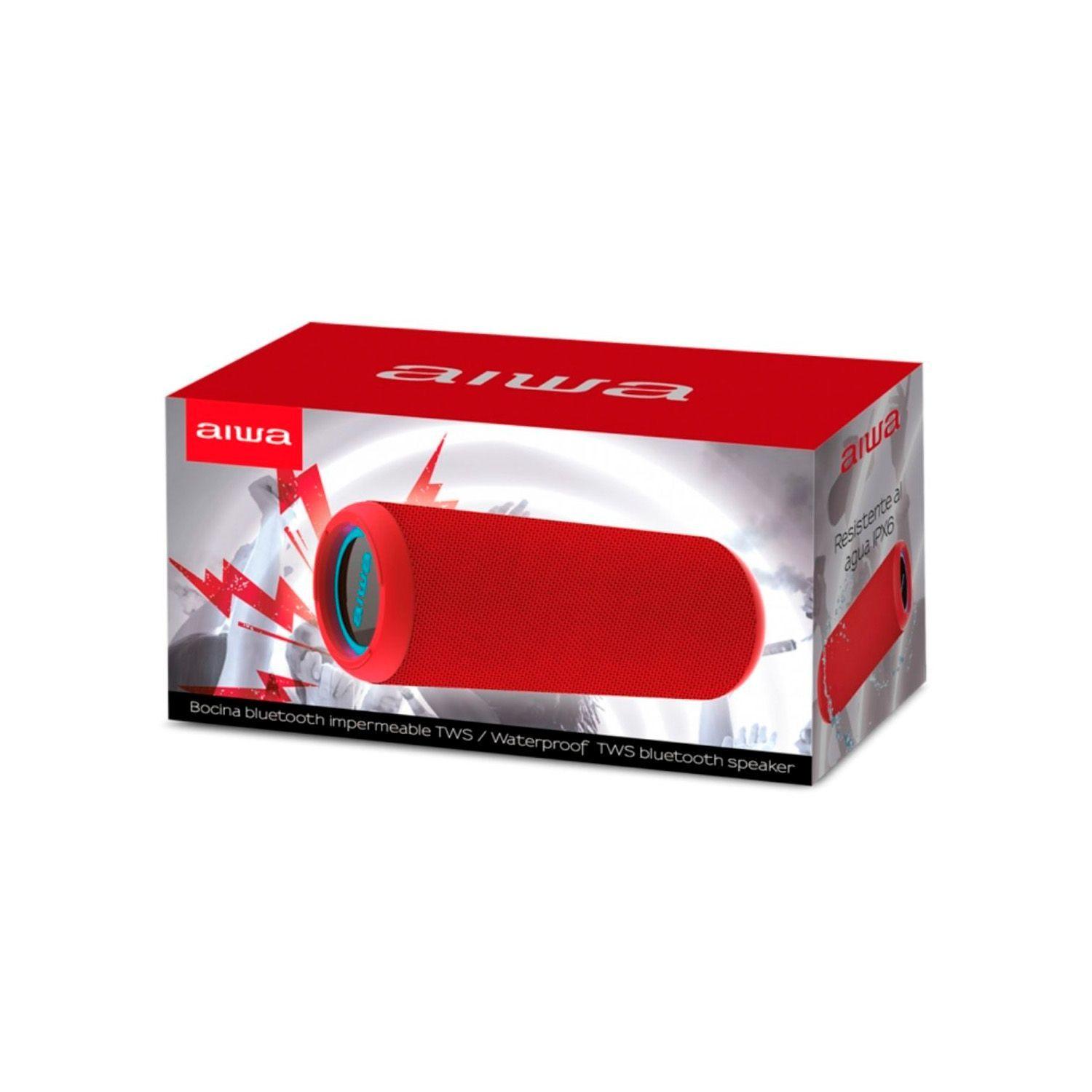 Parelante Portátil Inalámbrico Aiwa Aw-kf4 Tws Ipx6 10W Rojo-1