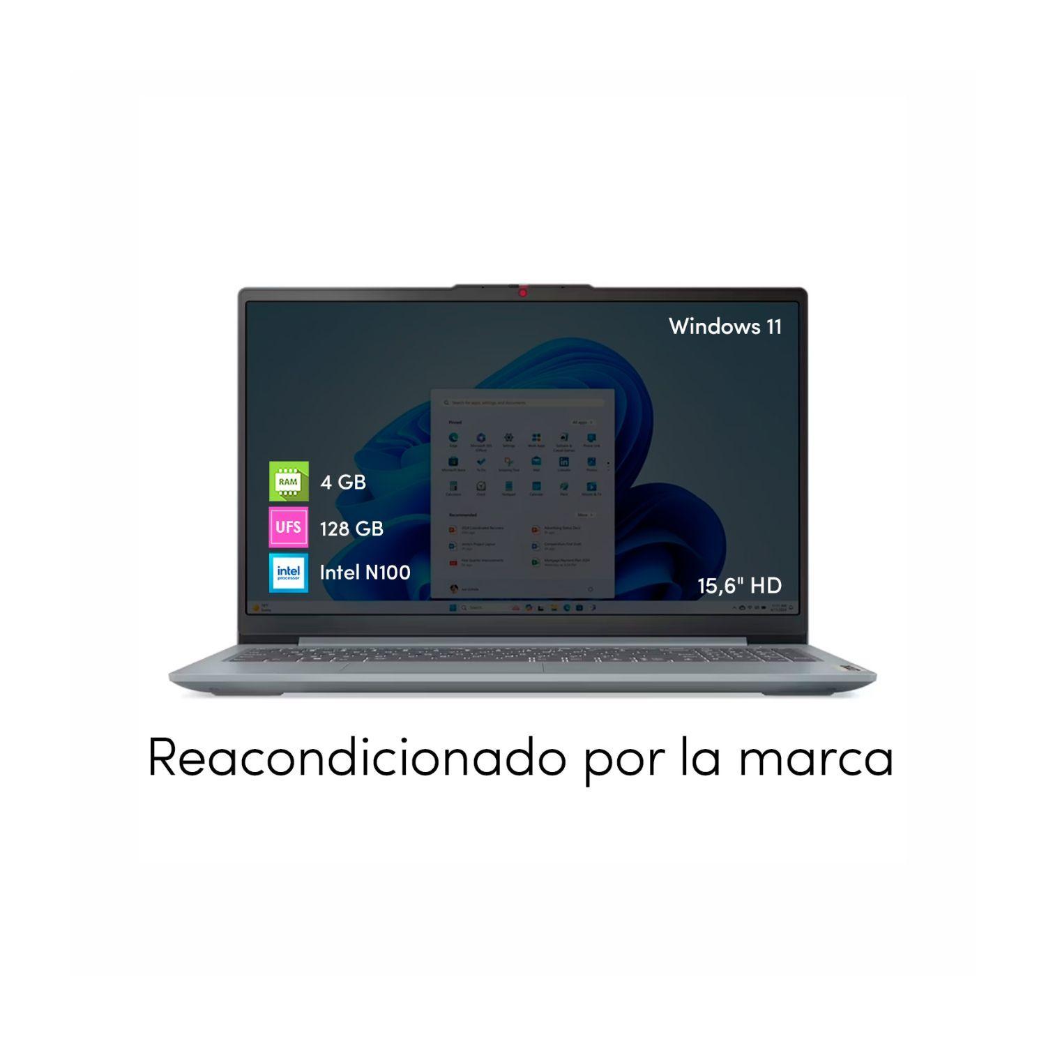 Notebook Lenovo Slim Intel N100 4GB 128GB 15 6 FHD Win11-1