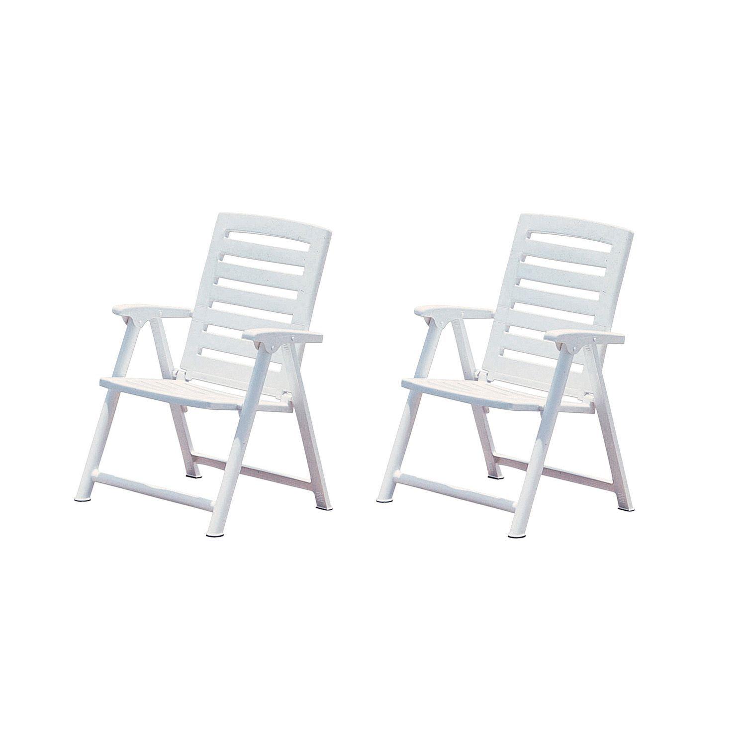 Pack 2 Sillas Terraza Plegable Sanmarino Blanca-0