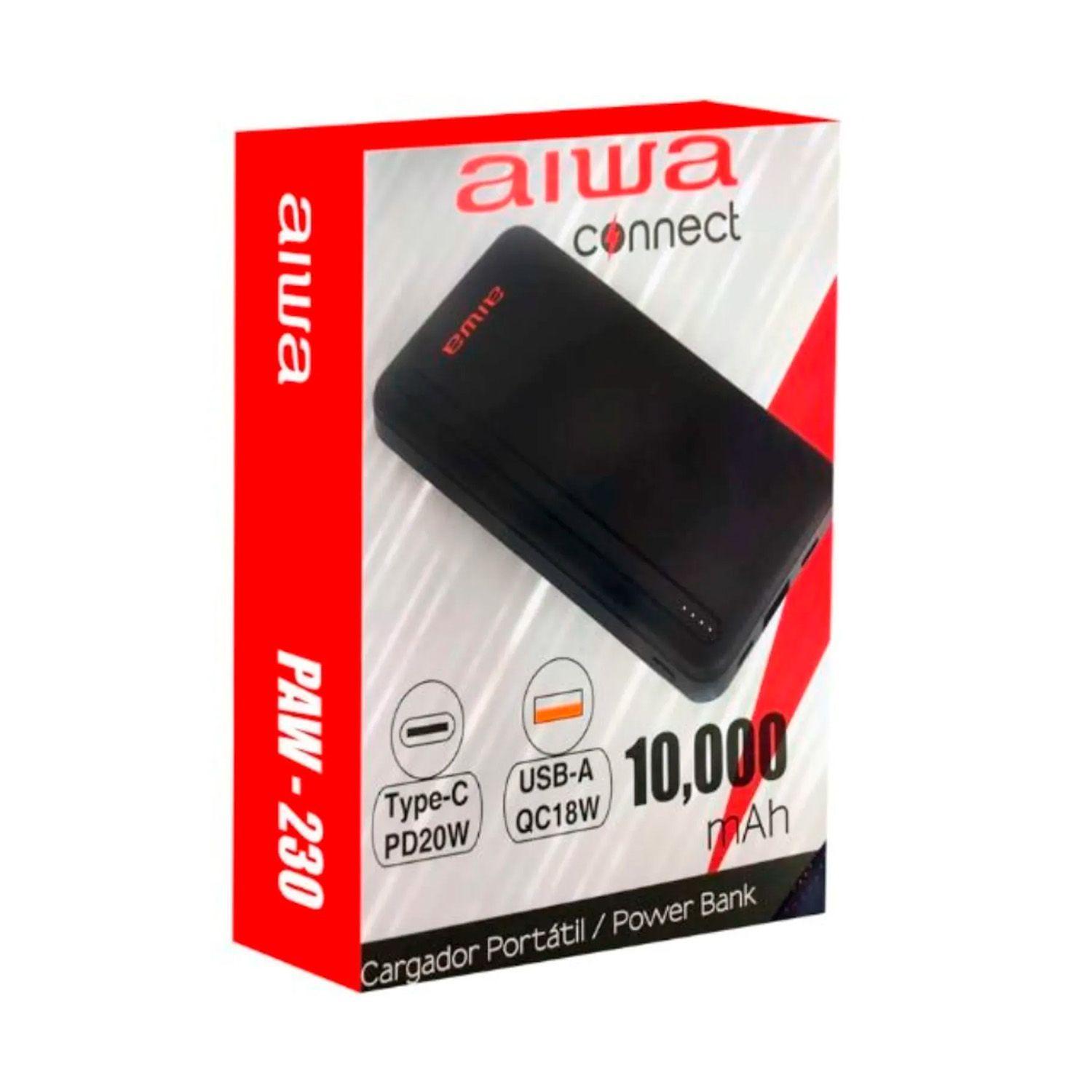 Cargador Portátil Powerbank Aiwa Aw-paw230 10000 Mah USB 4 en 1-3
