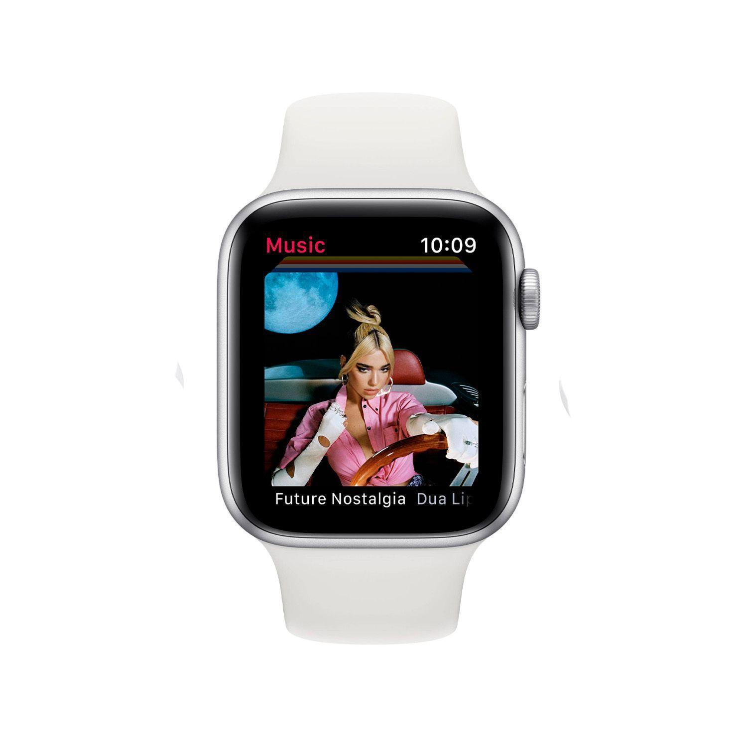 Reloj Apple Watch SE 2nd Gen GPS 44mm Silver Aluminum Case White Sports Band-2