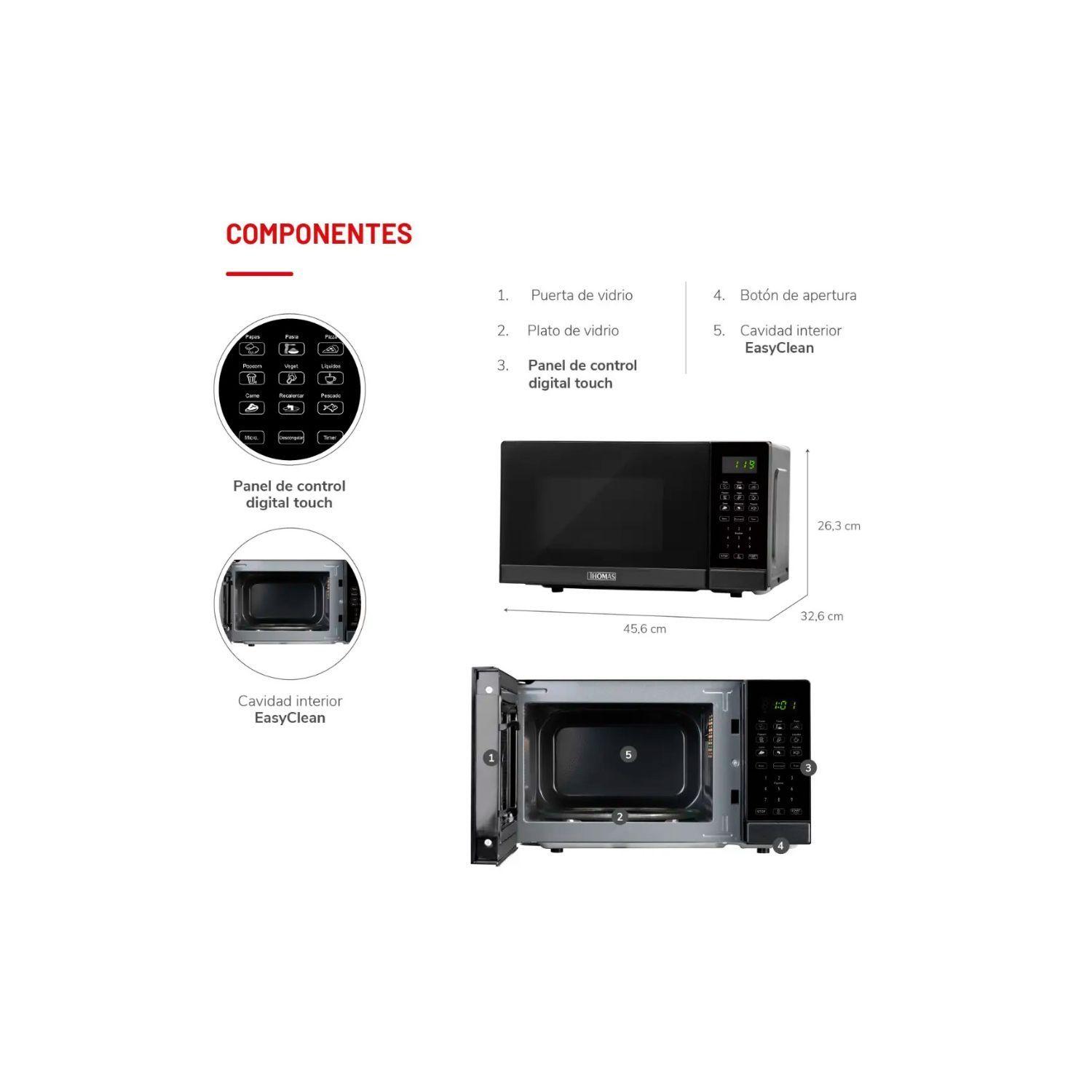 Microondas Thomas TH MW20DN HeatTouch 20 L 700W 10 Niv-6