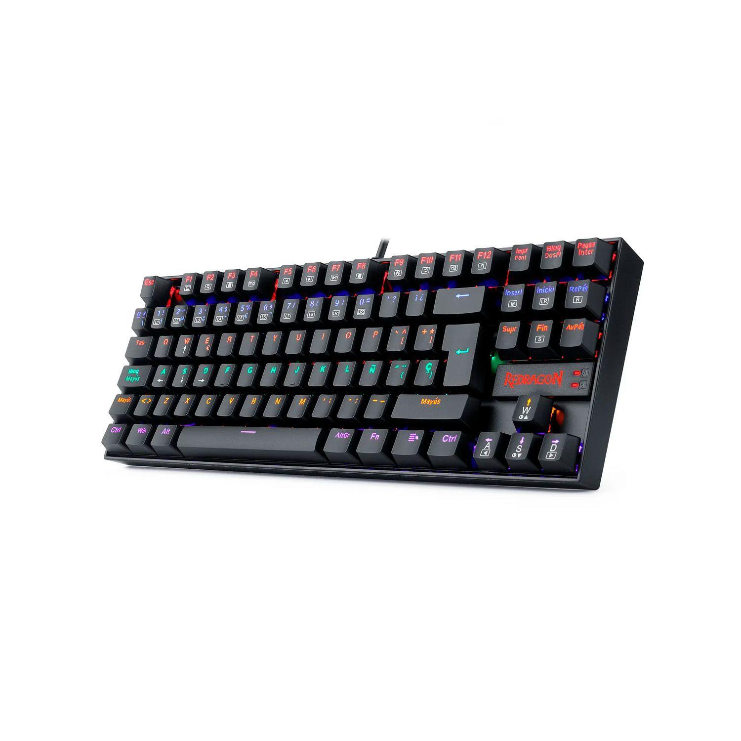Teclado Gamer Redragon Kumara Black Mecanico Español Rainbow-2