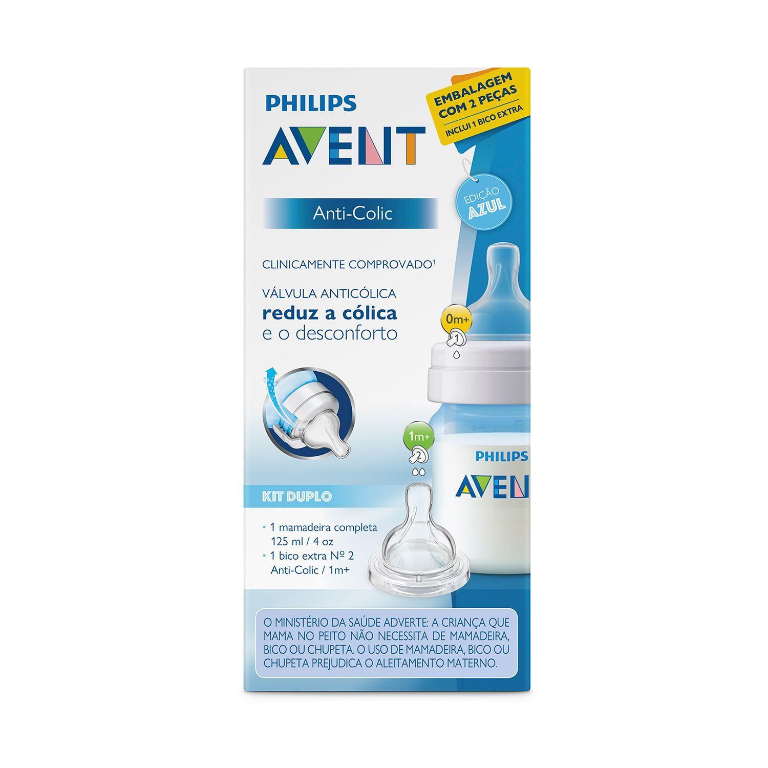 Set Mamadera Anticólicos Avent SCD809/26 Azul 125ml+ Tetina-1