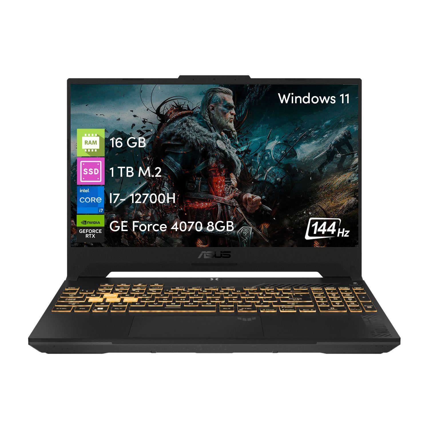 Notebook Asus Tuf i7 12va 16GB 1TBSSD RTX4070 8GB Win11 Gris-0