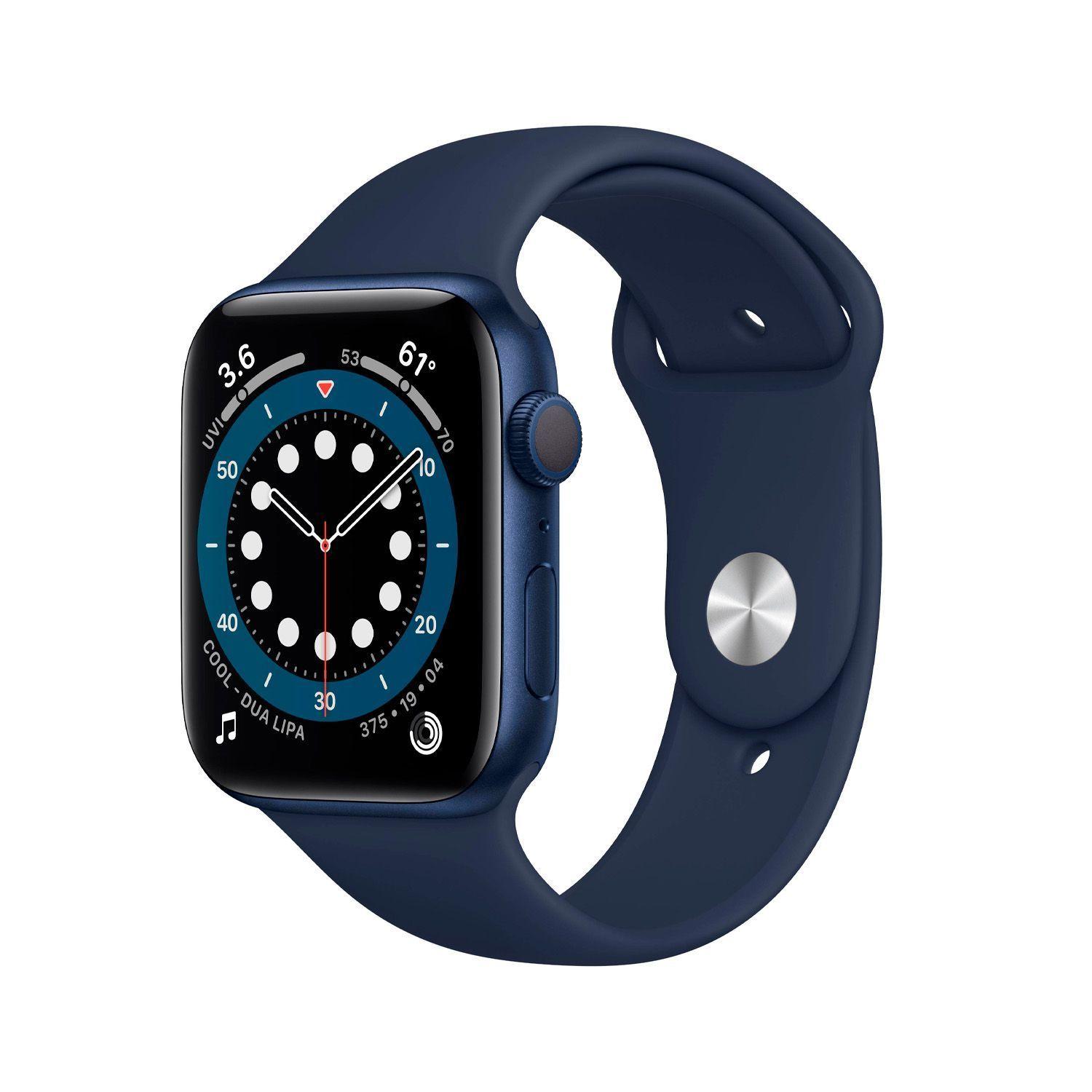 Reloj Apple Watch Series 6 44mm GPS Blue Aluminum Case Deep Navy Sport Band-0