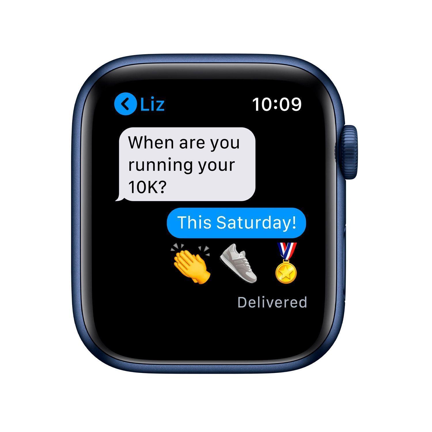 Reloj Apple Watch Series 6 44mm GPS Blue Aluminum Case Deep Navy Sport Band-2