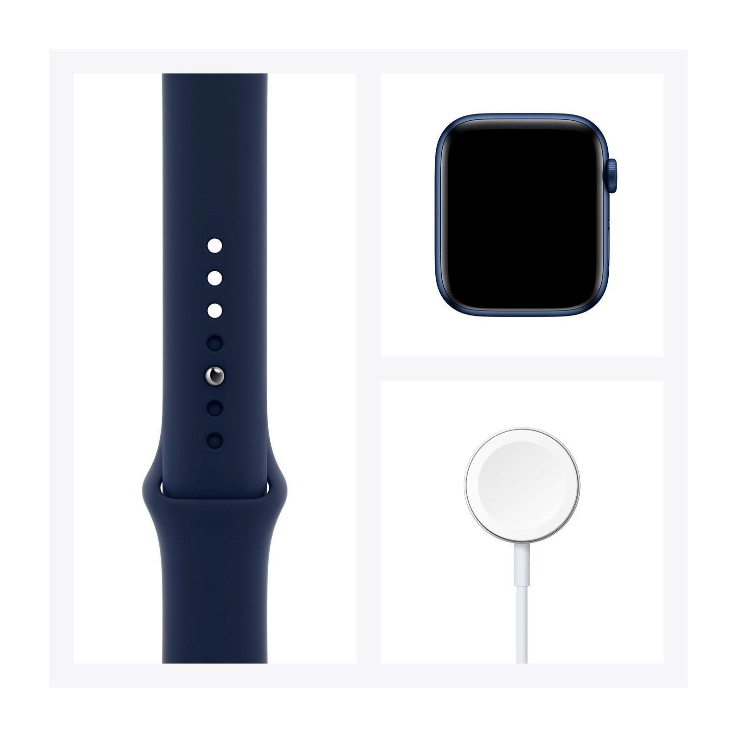 Reloj Apple Watch Series 6 44mm GPS Blue Aluminum Case Deep Navy Sport Band-4
