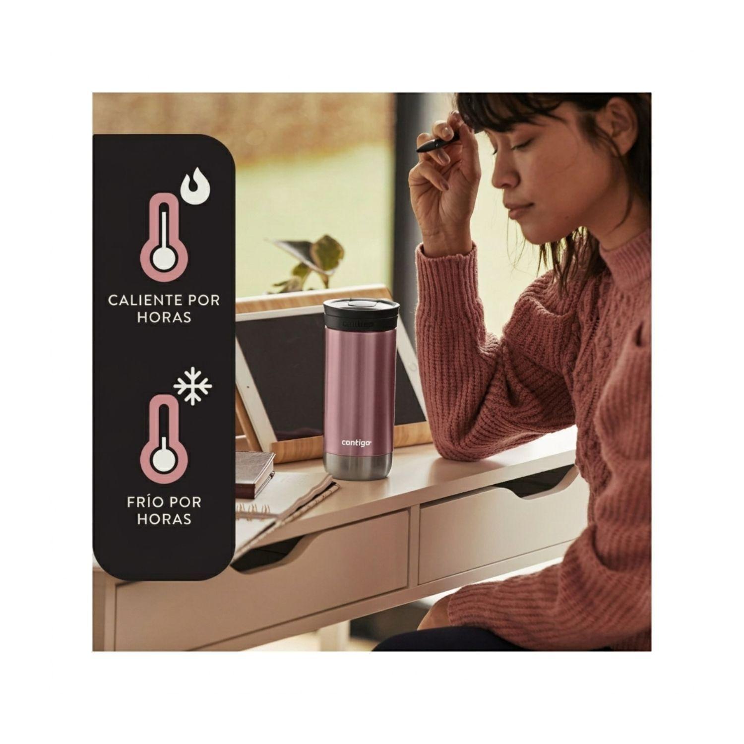 Vaso Termico Contigo Huron 473ml Frio y Caliente Rosado-4