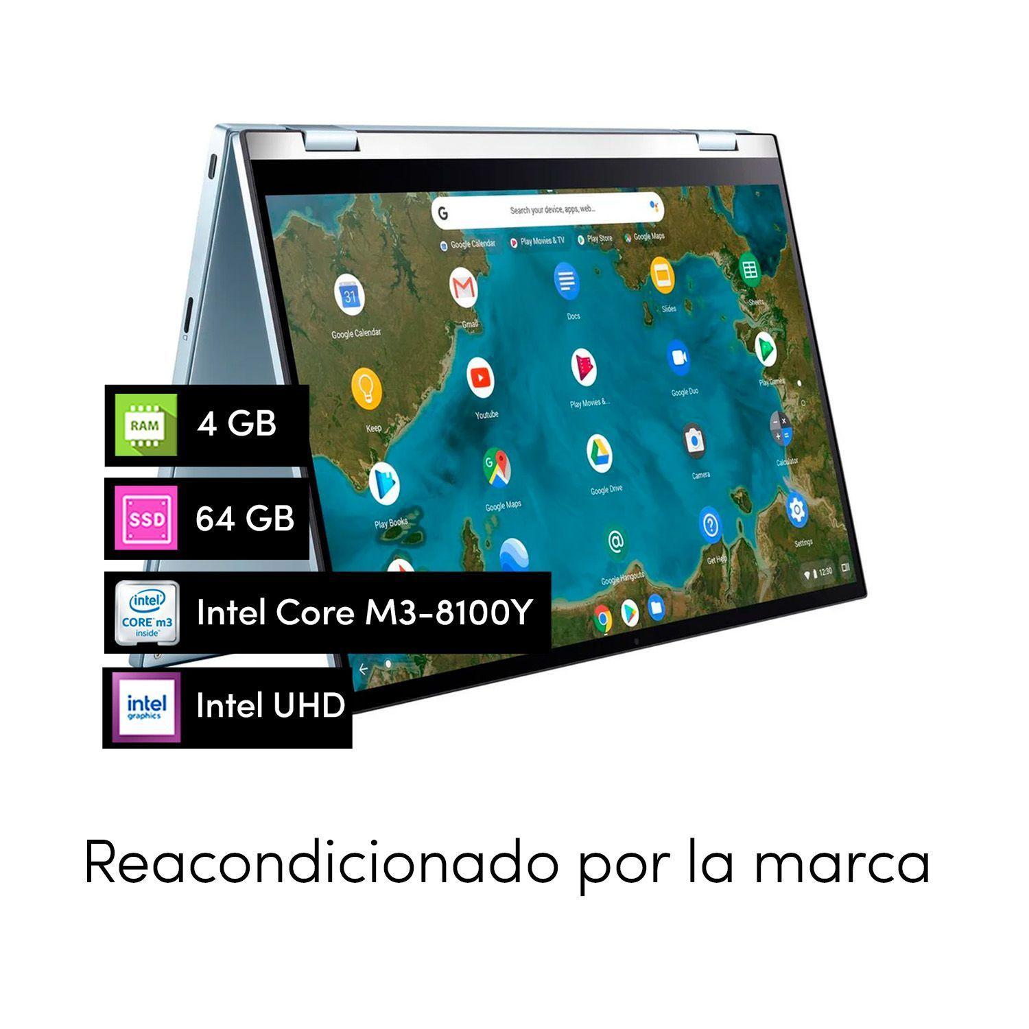 Notebook Chromebook Asus 2 en 1 Intel M3 4GB 64GB 14' Táctil-1