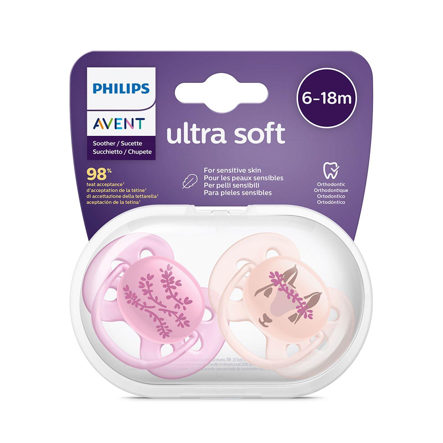 Chupete Avent Ultra Flor Ardilla 6-18m 2UN -2