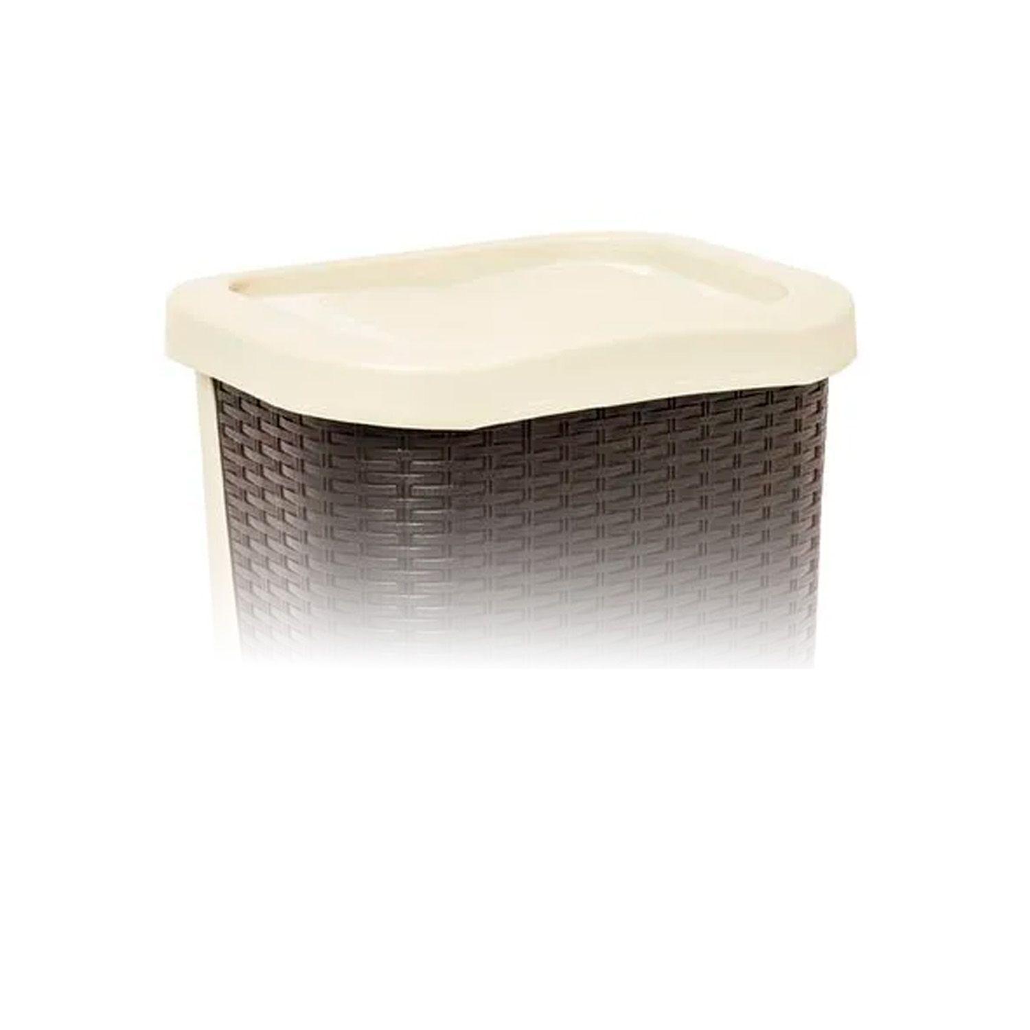Tacho de Basura Dual Ratan 8LT Beige-2