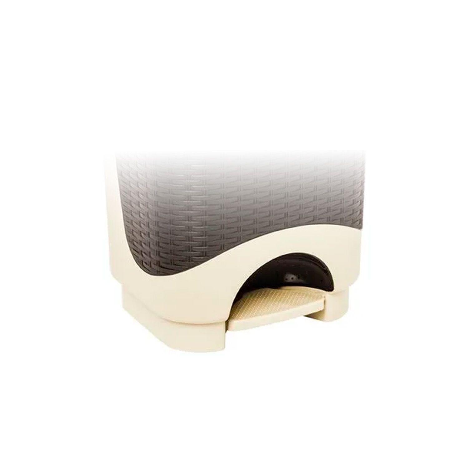 Tacho de Basura Dual Ratan 8LT Beige-3
