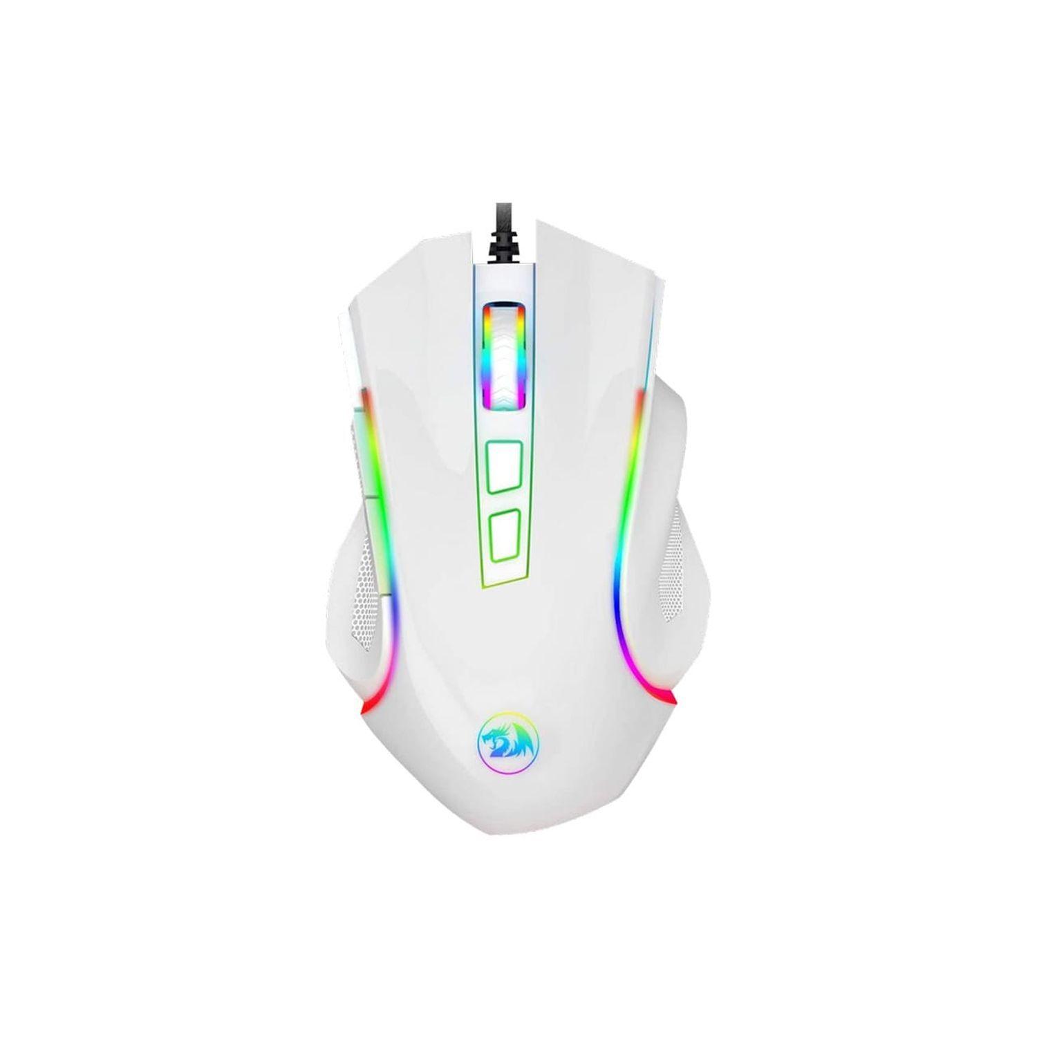 Mouse Gamer Redragon M607W Griffin RGB 7200dpi Blanco-0
