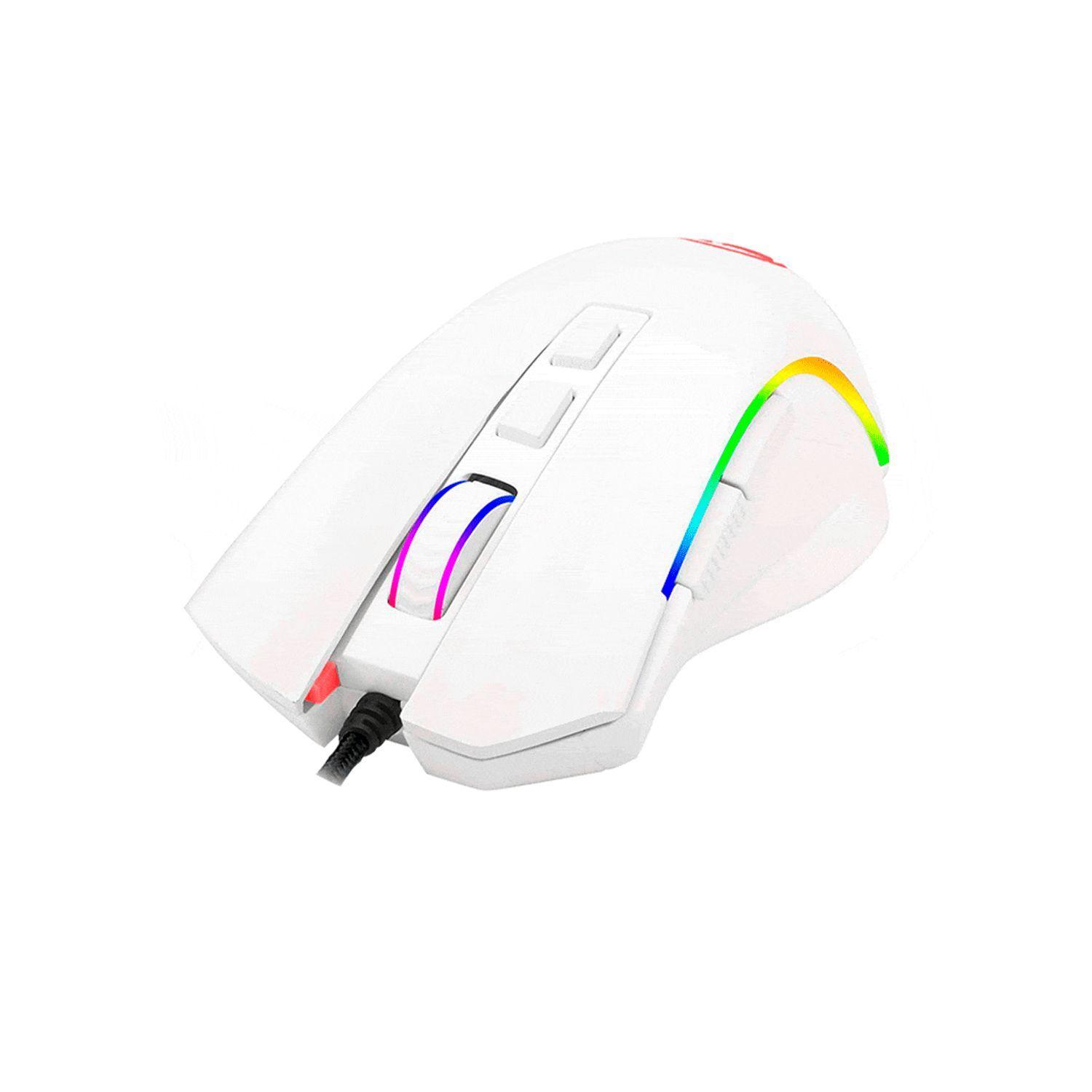 Mouse Gamer Redragon M607W Griffin RGB 7200dpi Blanco-2