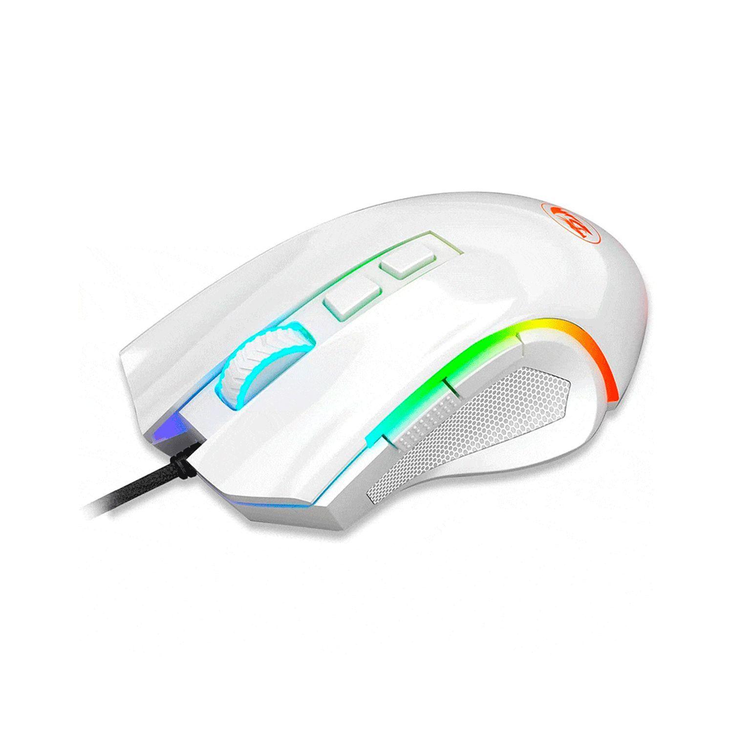 Mouse Gamer Redragon M607W Griffin RGB 7200dpi Blanco-3