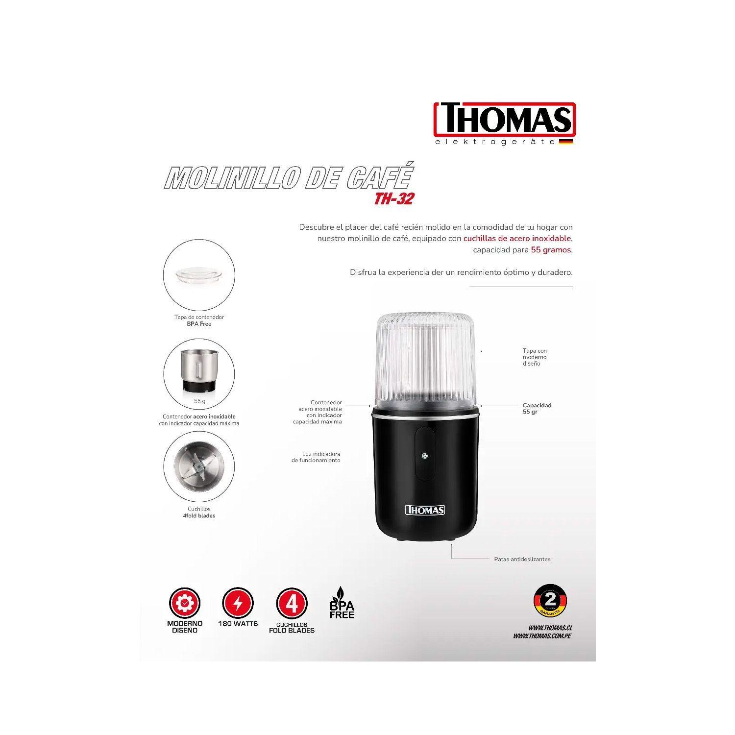 Molinillo de Café Thomas TH-32 55g 180W-3