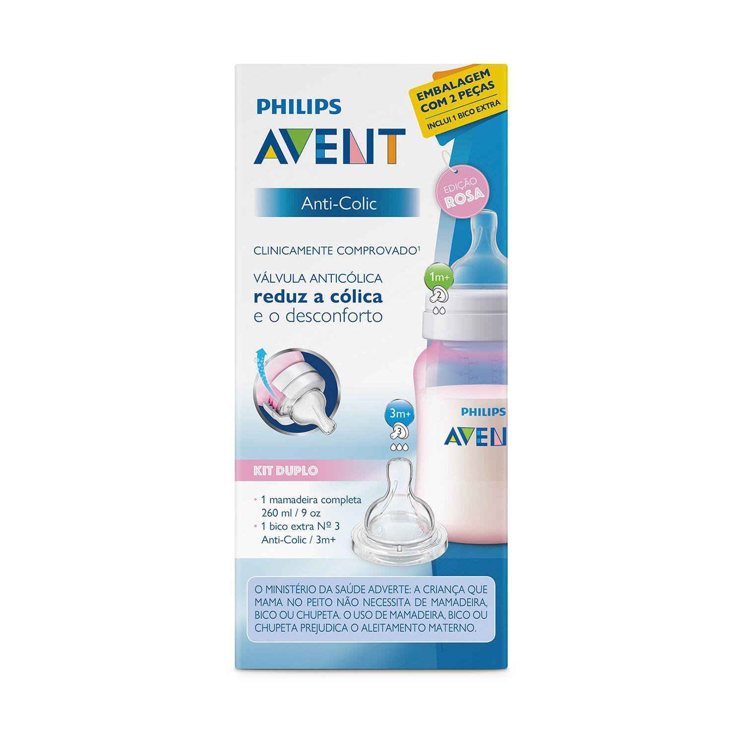 Set Mamadera Anticólicos SCD809/27 260ml+ tetina Rosado-1