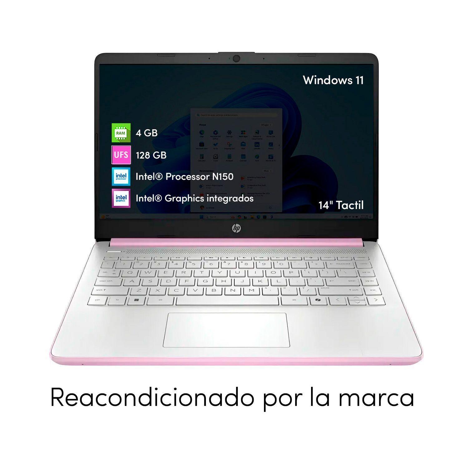 Notebook HP Intel N150 4GB 128GB UFS 14 HD W11 Tactil Lavanda-1
