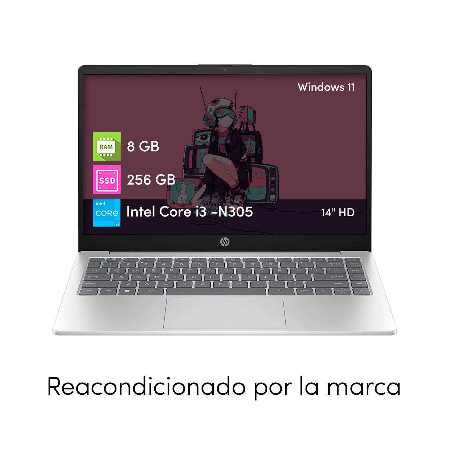Notebook HP i3 8GB 256GB SSD 14" HD Win11 Azul Luna-1