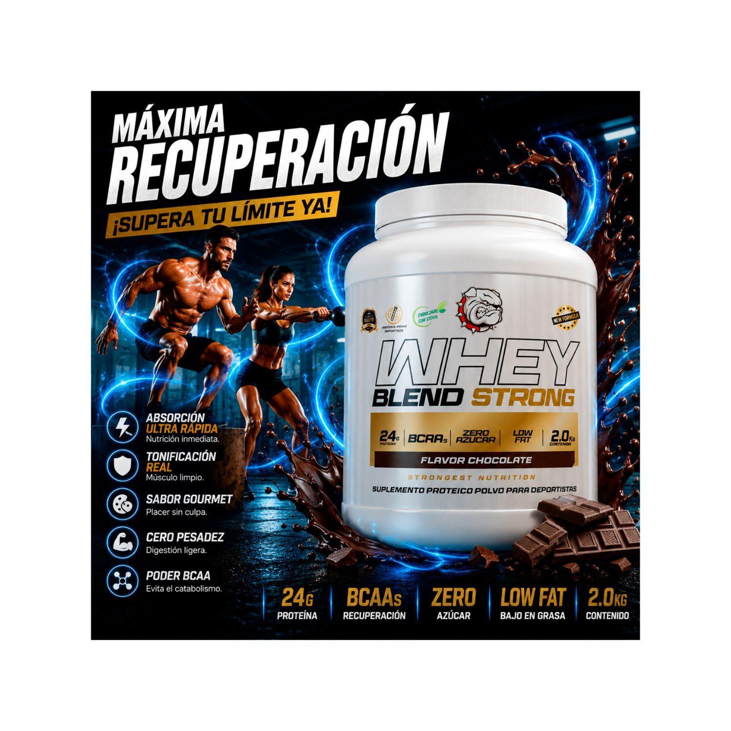 Proteina Whey Blend Strong 2kg Chocolate-1