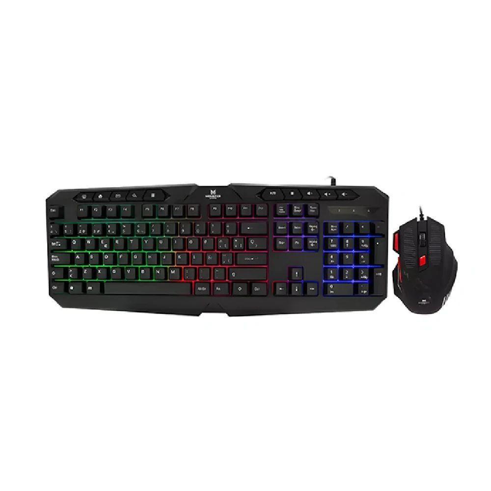 Kit Gamer Monster Games Initiation 2 en 1 Teclado Mouse RGB-0