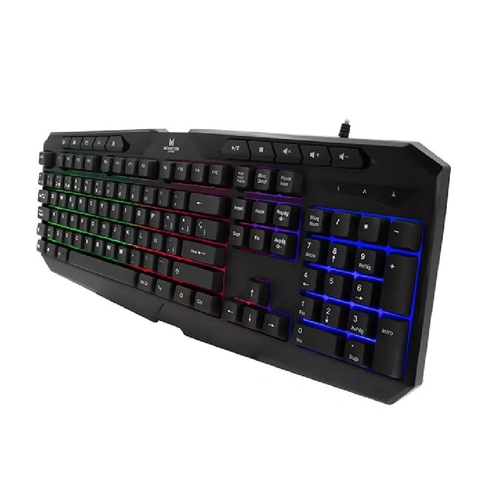 Kit Gamer Monster Games Initiation 2 en 1 Teclado Mouse RGB-2