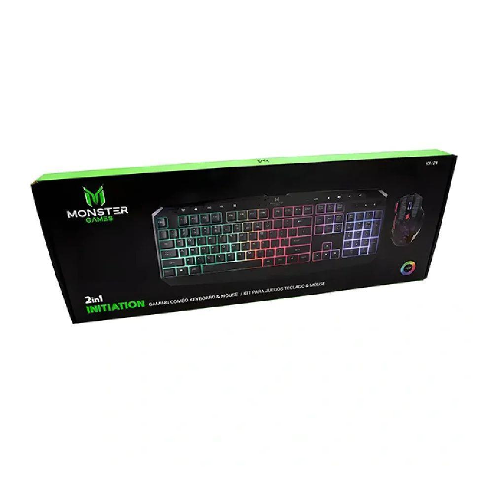 Kit Gamer Monster Games Initiation 2 en 1 Teclado Mouse RGB-3