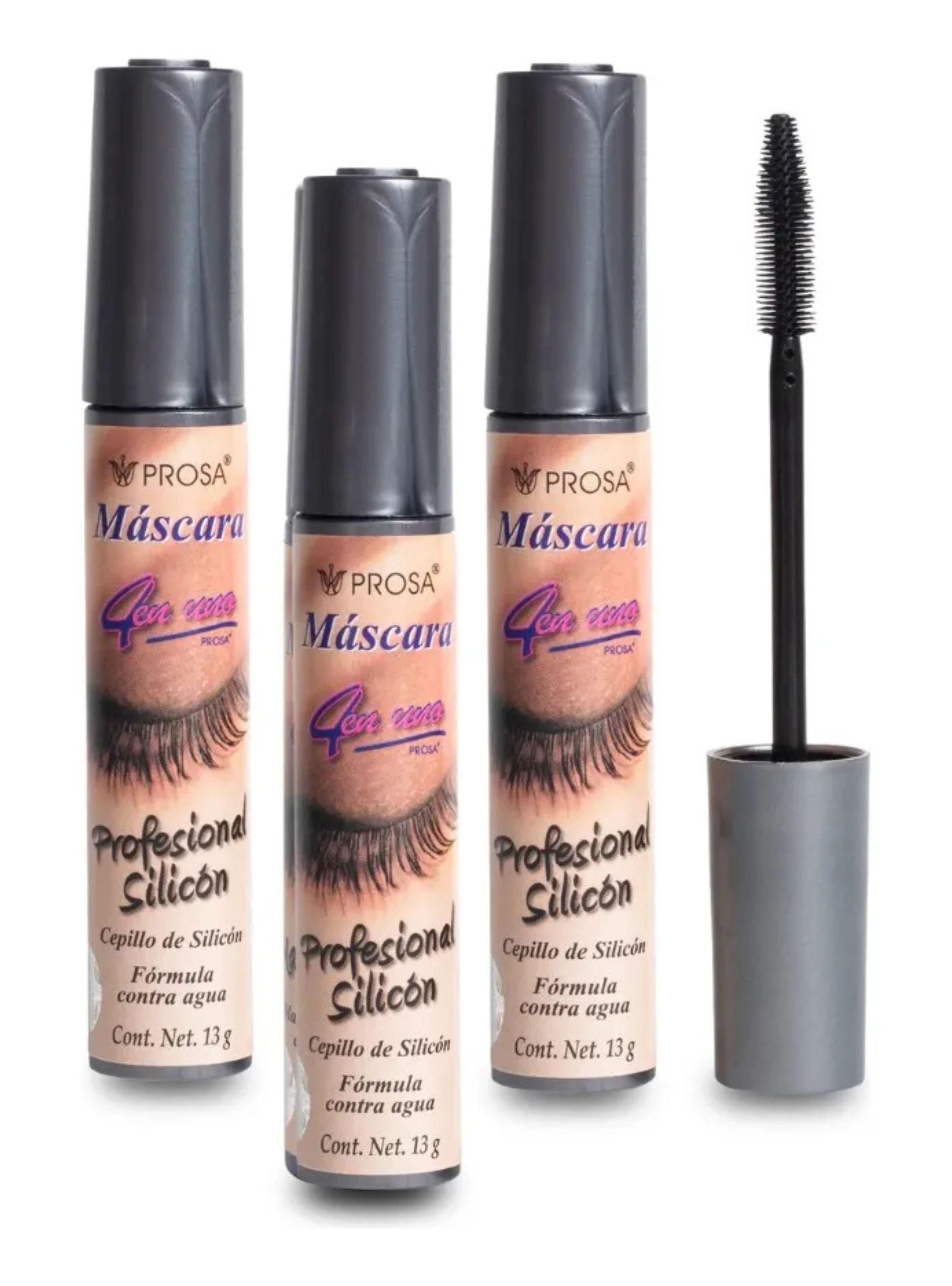 Pack X3 Mascara De Pesta as Profesional Silicon Waterproof Prosa-0