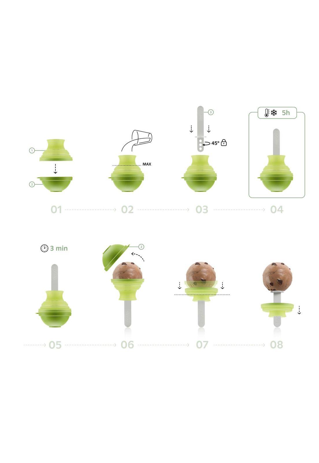 Molde para helados lollipop set de 4 unidades-3