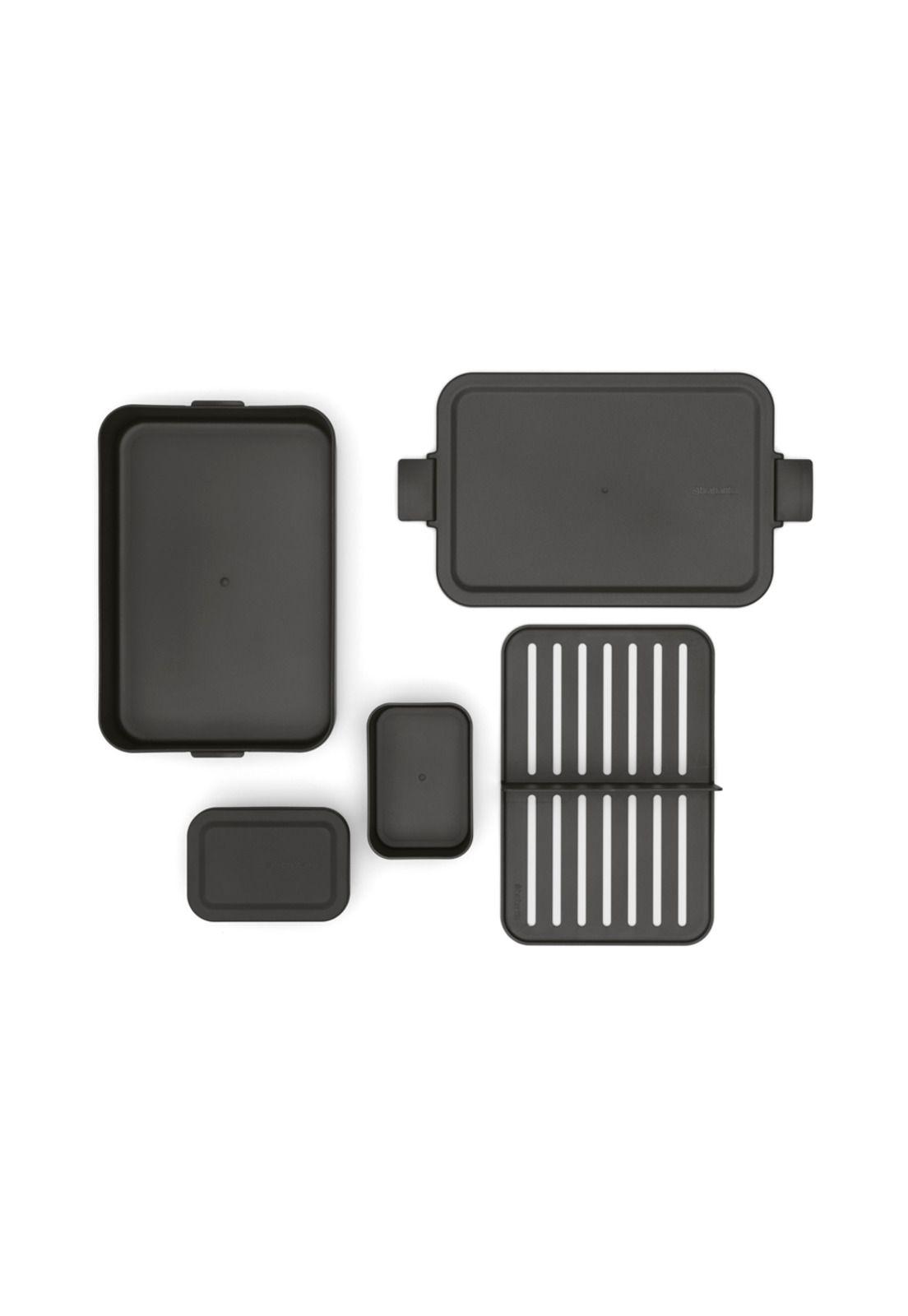 Contenedor para almuerzo Make & Take Bento Grande Dark Grey-2